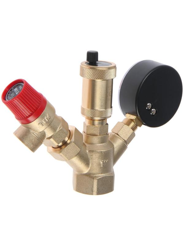 Группа безопасности TIM МИНИ JH1024-3, для котлов отопления, 1