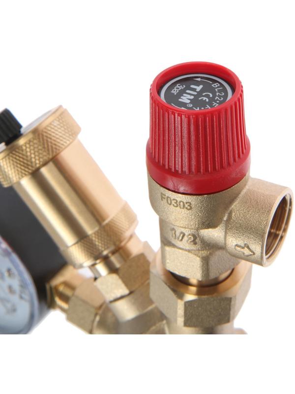 Группа безопасности TIM МИНИ JH1024-3, для котлов отопления, 1