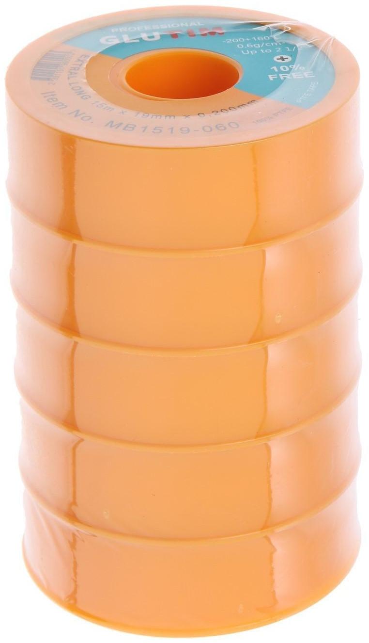 Лента ФУМ TIM MB1519-060, для газа, 19 мм х 0,20 мм х 15 м