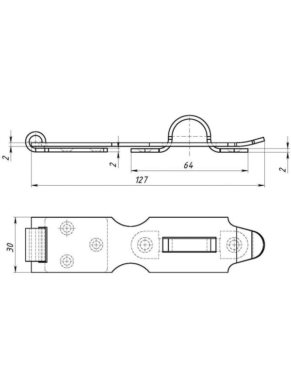 Накладка дверная ТУНДРА НД1, без покрытия, 1 шт.