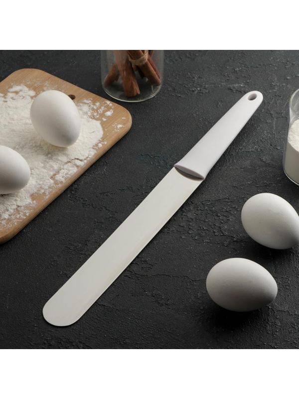 Лопатка-палетка Доляна «Виктори», 35,5×3,5 см, с пластиковой ручкой, прямая