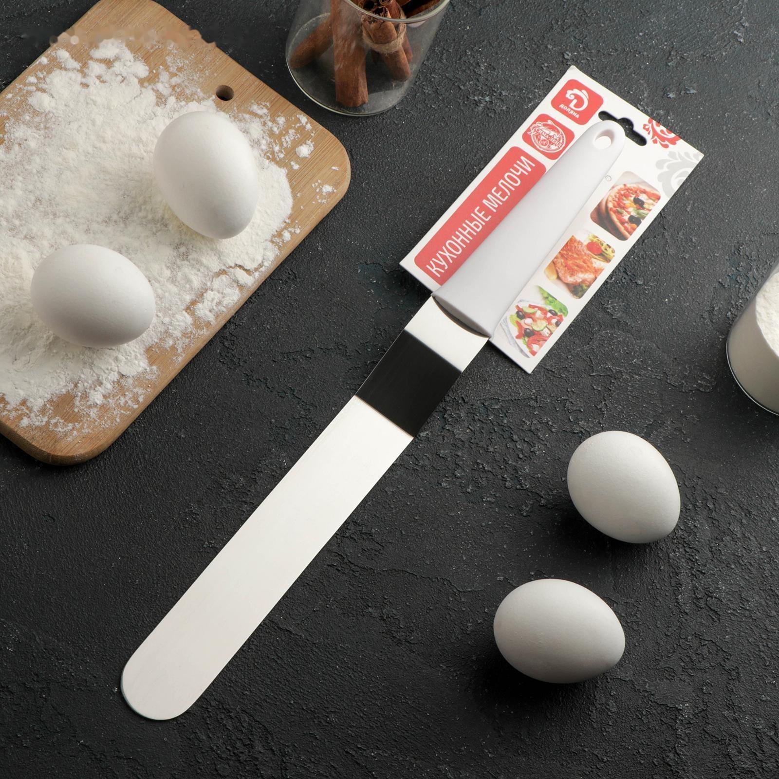 Лопатка-палетка Доляна «Виктори», 38×3,5 см, с пластиковой ручкой, изогнутая