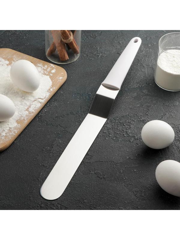 Лопатка-палетка Доляна «Виктори», 38×3,5 см, с пластиковой ручкой, изогнутая