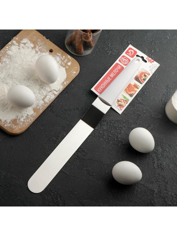 Лопатка-палетка Доляна «Виктори», 38×3,5 см, с пластиковой ручкой, изогнутая