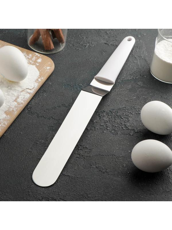 Лопатка-палетка Доляна «Виктори», 38×3,5 см, с пластиковой ручкой, изогнутая