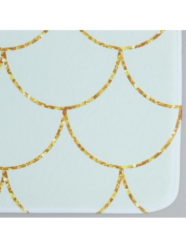 Набор ковриков для ванной и туалета Доляна «Чешуя», 2 шт: 50×80, 40×50 см