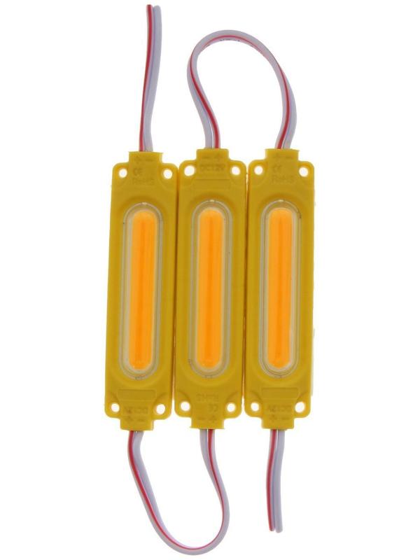 Светодиодная подсветка салона 12 В, COB, 7×1.6 см, IP68, 1.5 Вт, свет желтый