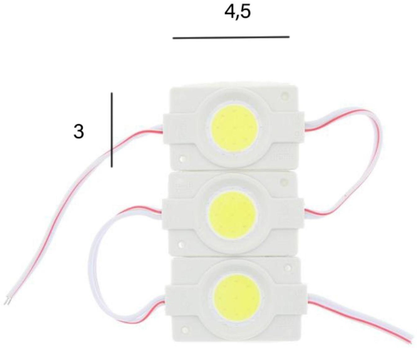 Светодиодная подсветка салона 12 В, СОВ, 4.5×3 см, IP68, 2.4 Вт, свет белый