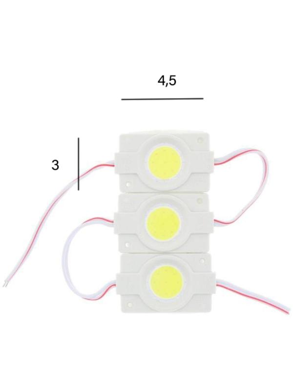 Светодиодная подсветка салона 12 В, СОВ, 4.5×3 см, IP68, 2.4 Вт, свет белый