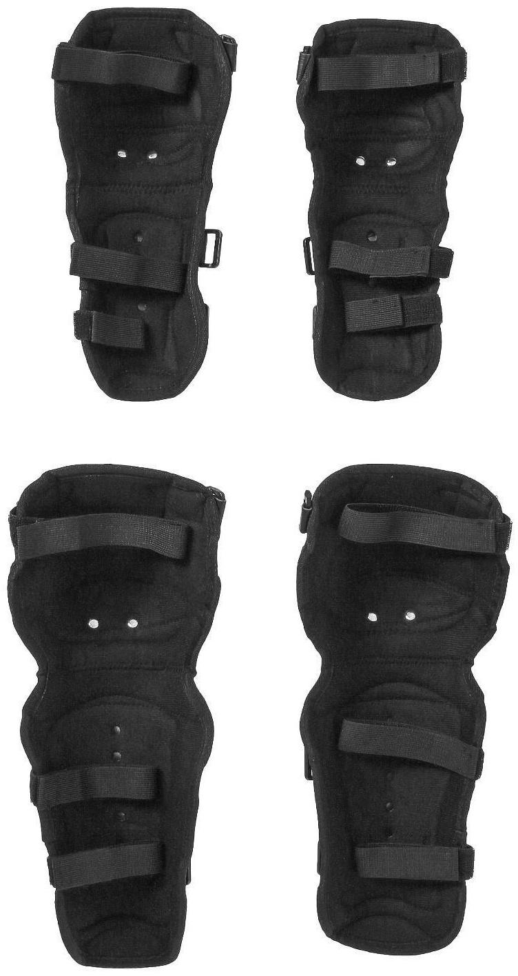 Наколенники и налокотники мотоциклетные, взрослые, цвет черный, набор 4 шт