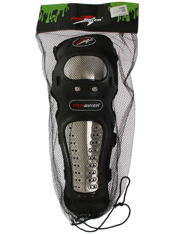 Наколенники и налокотники мотоциклетные, взрослые, цвет черный, набор 4 шт