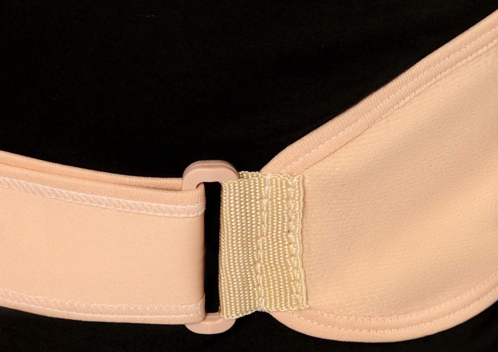 Массажёр-фиксатор для осанки и поясницы, на фастексах, размер S/M, цвет бежевый