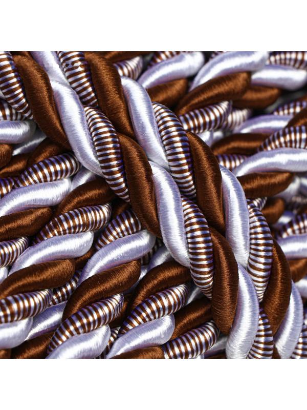 Шнур витой декоративный 12 мм без тесьмы №1.8, 25 м