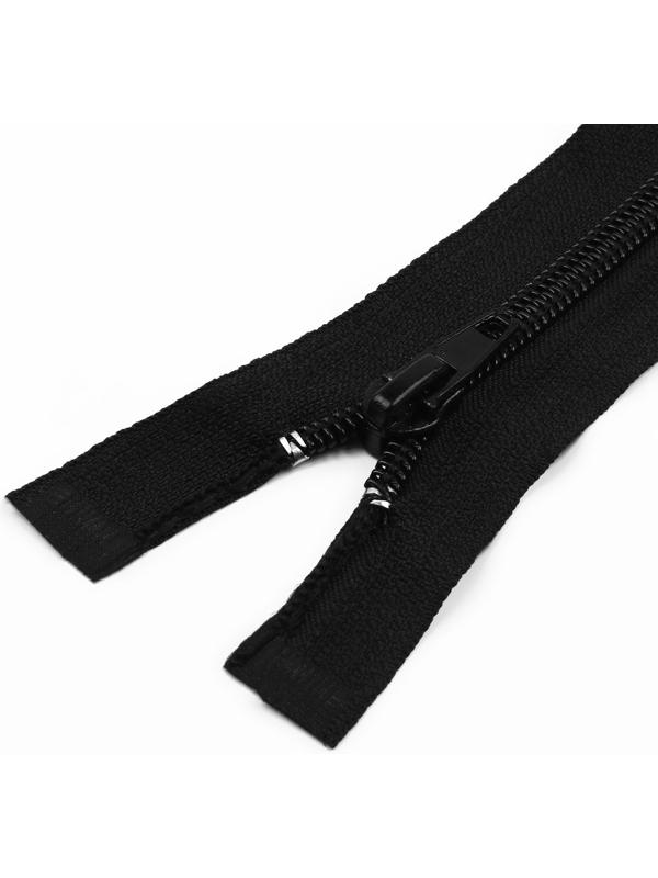 Молния разъёмная «Спираль», №7, замок автомат, 60 см, цвет чёрный №322