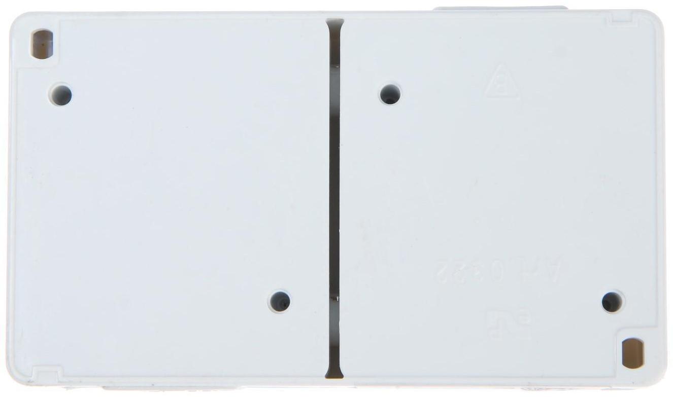 Розетка двухместная, 16 А, накладная, с з/к, IP44, уличная, белая