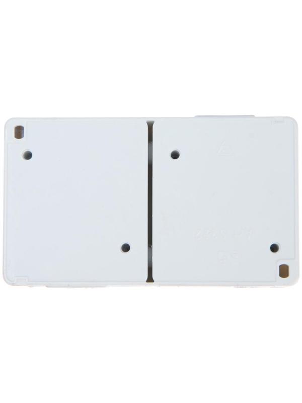 Розетка двухместная, 16 А, накладная, с з/к, IP44, уличная, белая