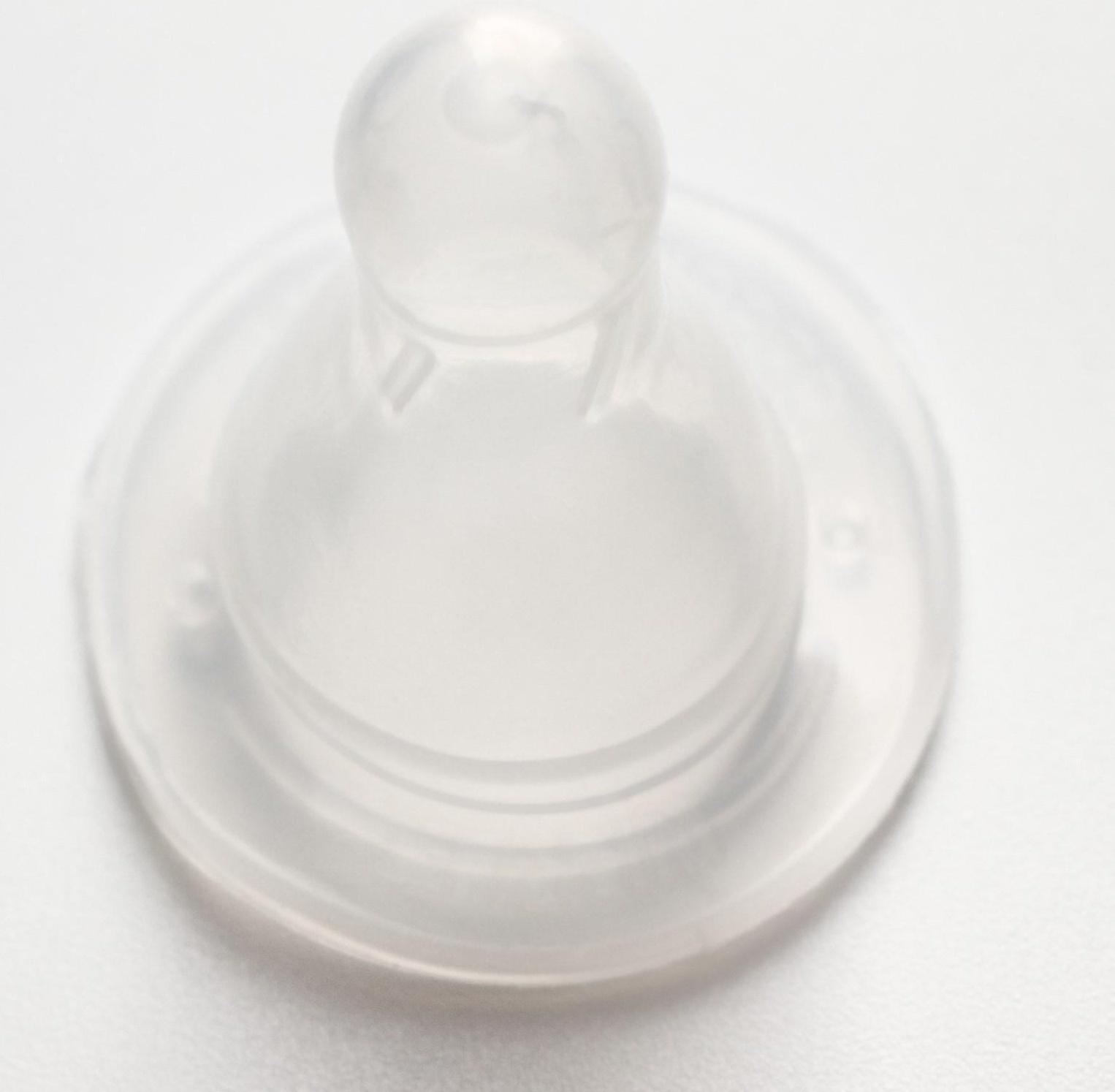 Соска силиконовая на бутылочку, +0 мес., медленный поток