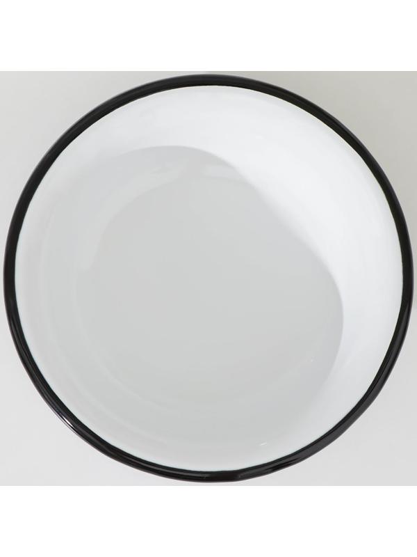 Миска эмалированная, 300 мл, d=15 см, без деколи, цвет белый