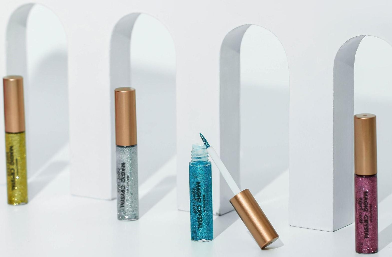 Глиттерная подводка для глаз, оттенок голубой