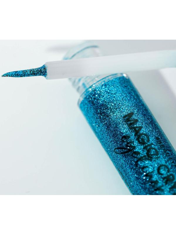 Глиттерная подводка для глаз, оттенок голубой