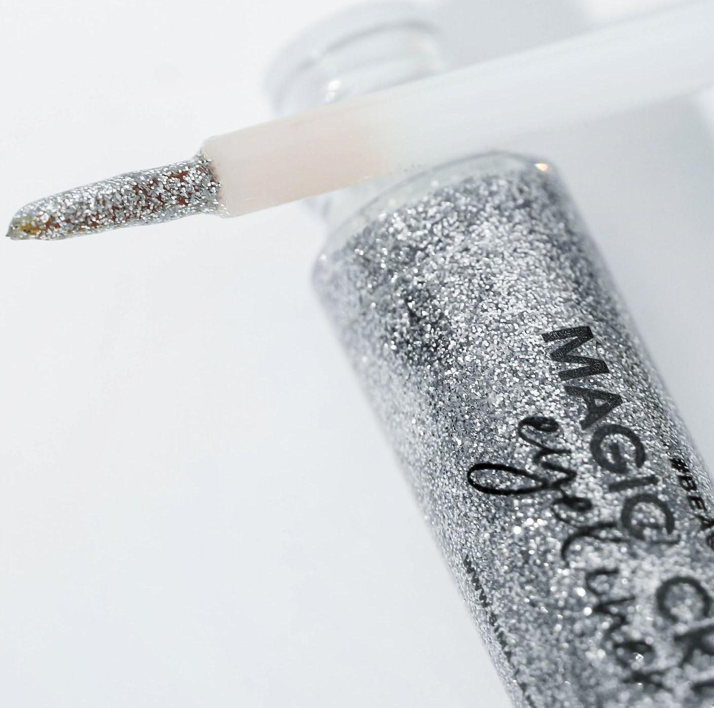 Глиттерная подводка для глаз, оттенок серебристый