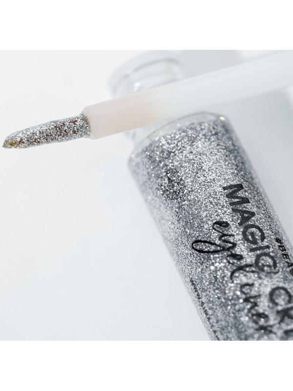 Глиттерная подводка для глаз, оттенок серебристый