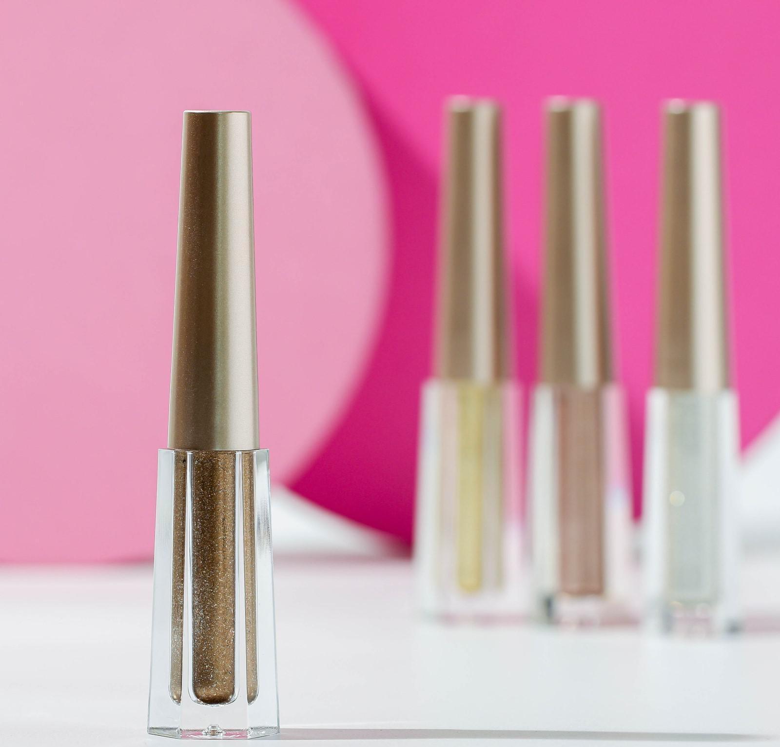 Жидкие глиттерные тени для век, оттенок бронзовый