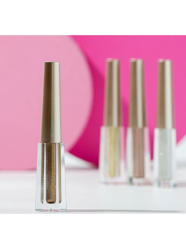 Жидкие глиттерные тени для век, оттенок бронзовый