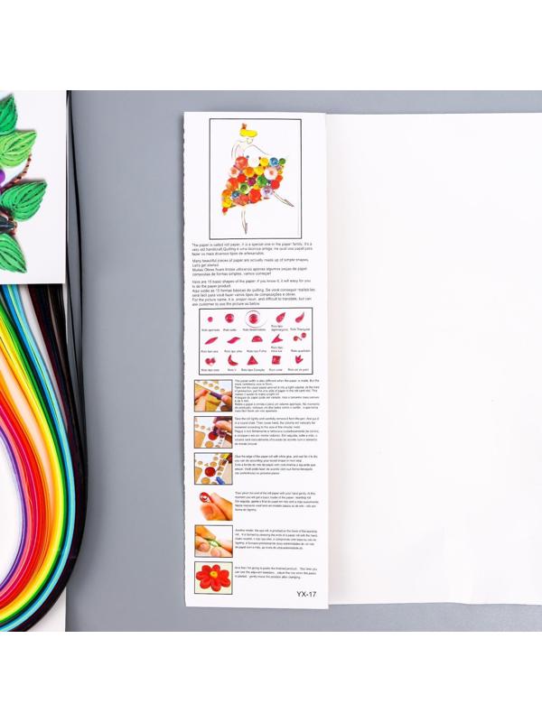 Набор для квиллинга (клей ПВА, инструмент, линейка, 120 полосок 54х0,5 см) МИКС 30х21 см