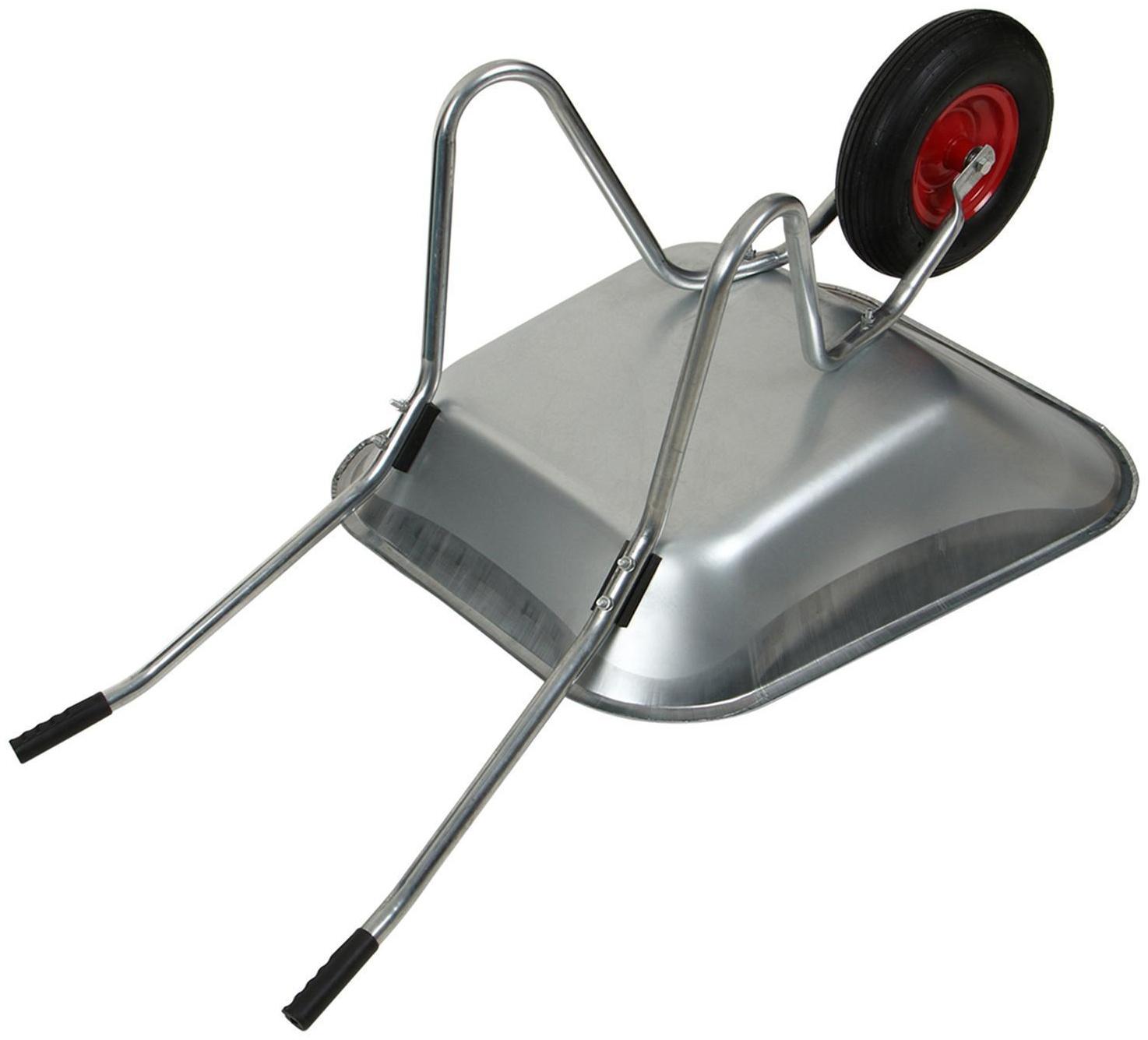 Тачка садовая, одноколёсная: груз/п 70 кг, объём 85 л, серые ручки