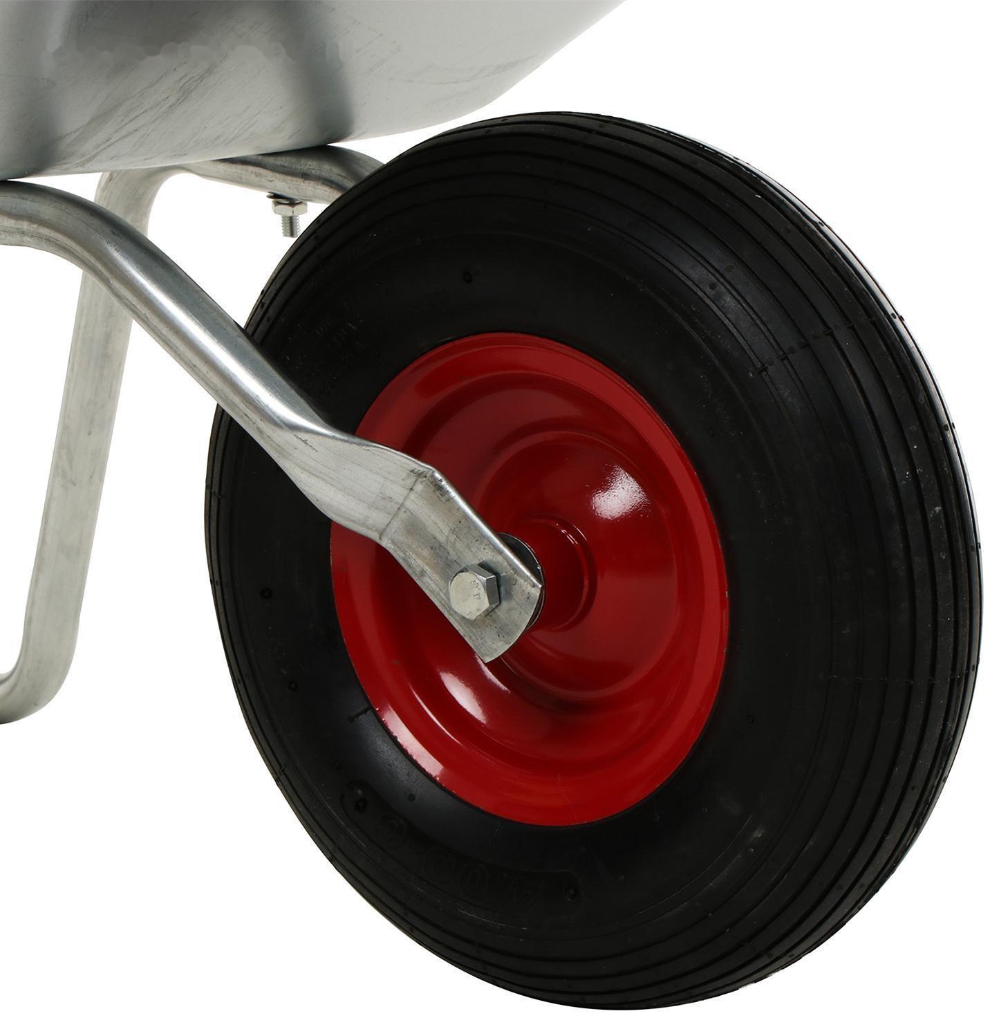 Тачка садовая, одноколёсная: груз/п 70 кг, объём 85 л, серые ручки