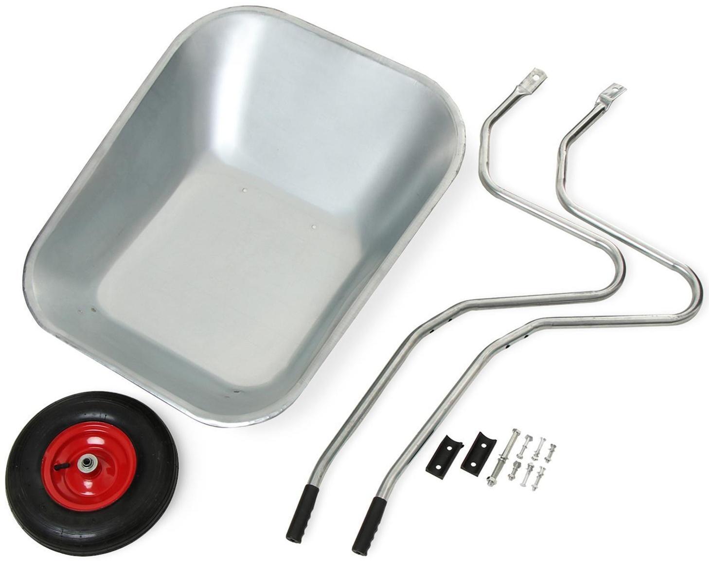 Тачка садовая, одноколёсная: груз/п 70 кг, объём 85 л, серые ручки