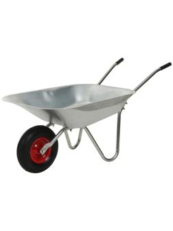 Тачка садовая, одноколёсная: груз/п 70 кг, объём 85 л, серые ручки