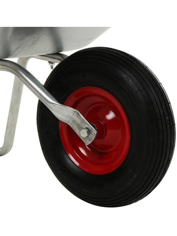 Тачка садовая, одноколёсная: груз/п 70 кг, объём 85 л, серые ручки