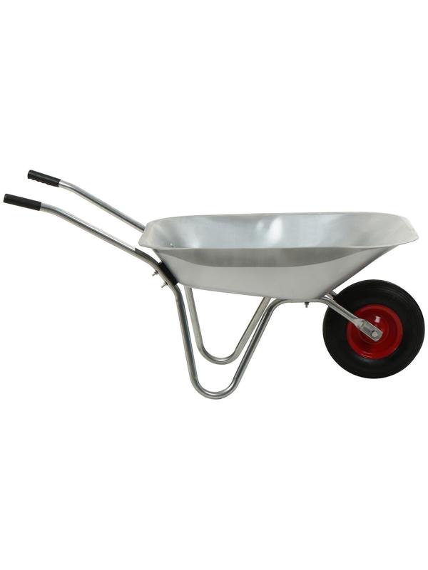 Тачка садовая, одноколёсная: груз/п 70 кг, объём 85 л, серые ручки