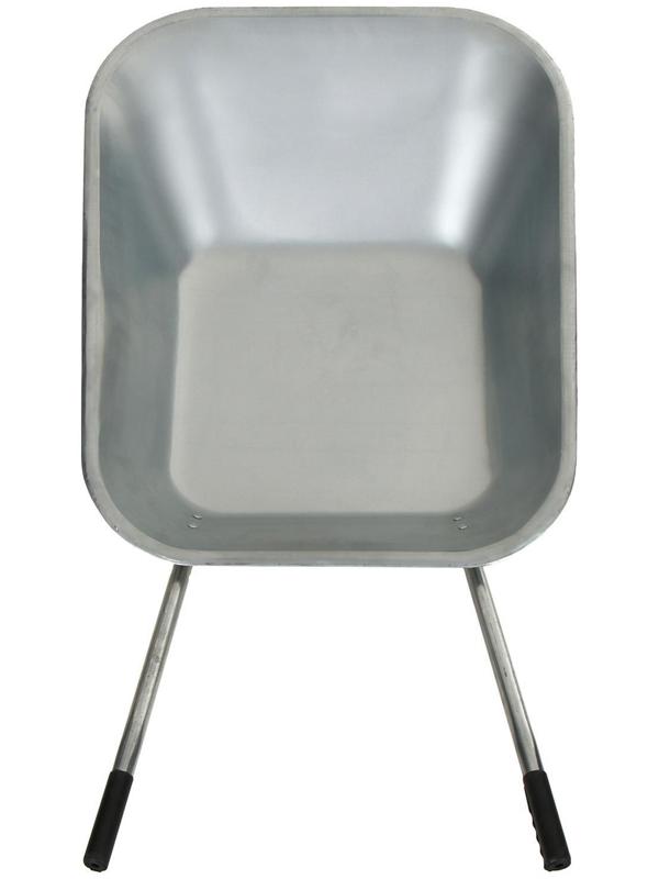 Тачка садовая, одноколёсная: груз/п 70 кг, объём 85 л, серые ручки