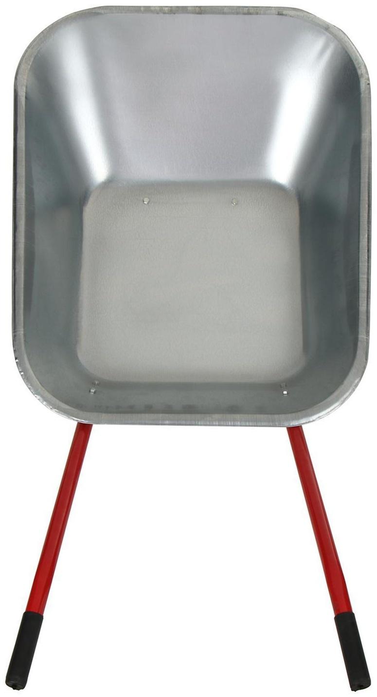 Тачка садовая, двухколёсная: груз/п 120 кг, объём 85 л, красные ручки