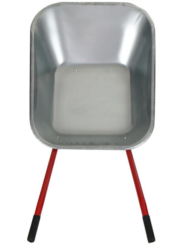 Тачка садовая, двухколёсная: груз/п 120 кг, объём 85 л, красные ручки