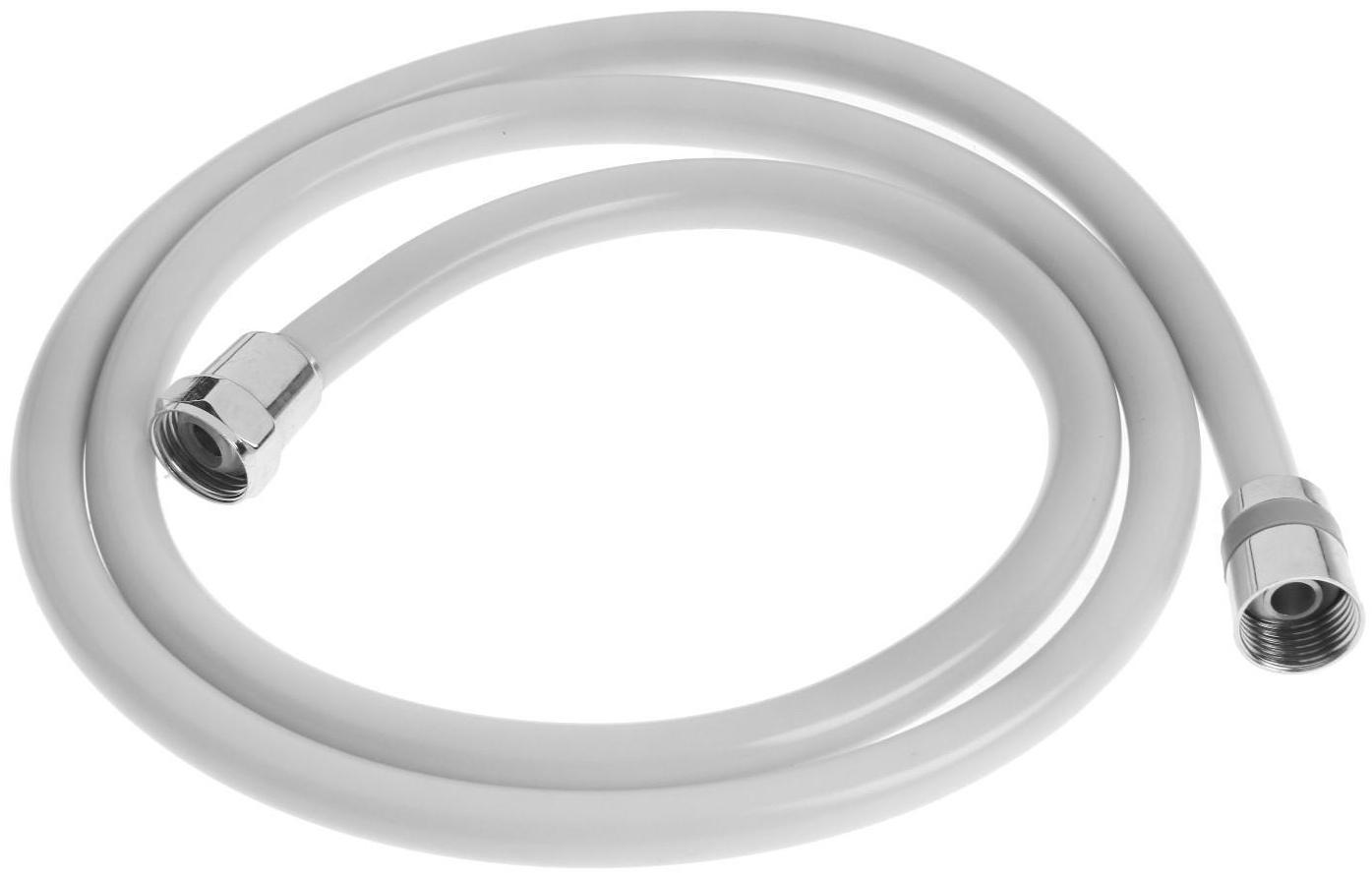 Душевой шланг ZEIN Z12PG, 150 см, антиперекручивание, латунные гайки, светло-серый