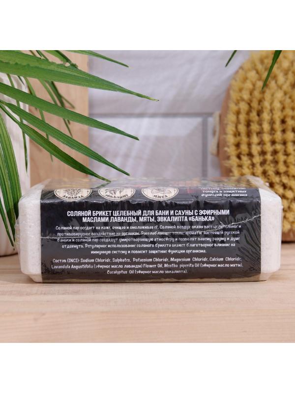Соляной блок для бани Laboratory Katrin «Банька», целебный, 1300 г
