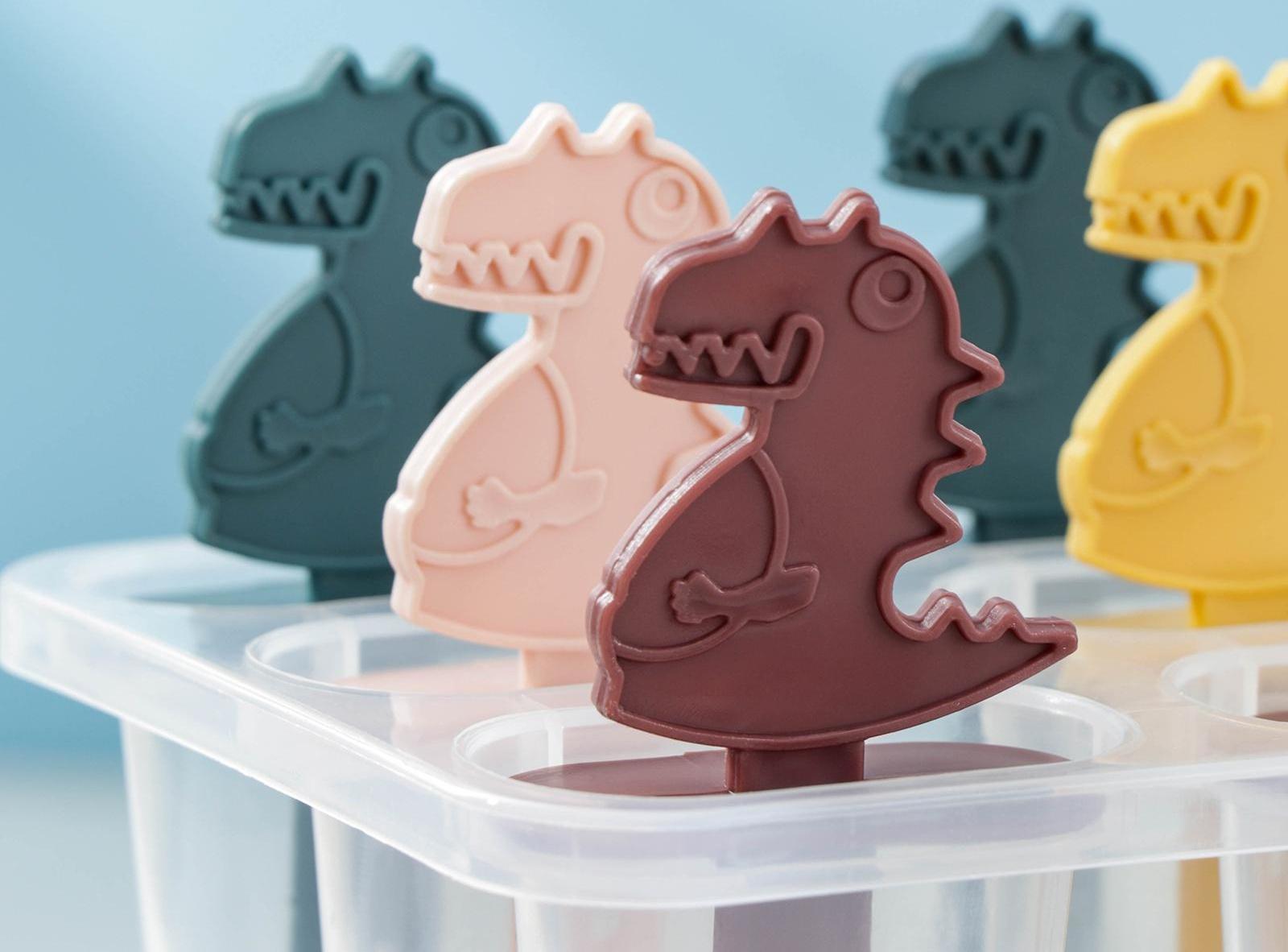 Форма для мороженого «Дино», 6 ячеек, 12×13 см, цвет МИКС