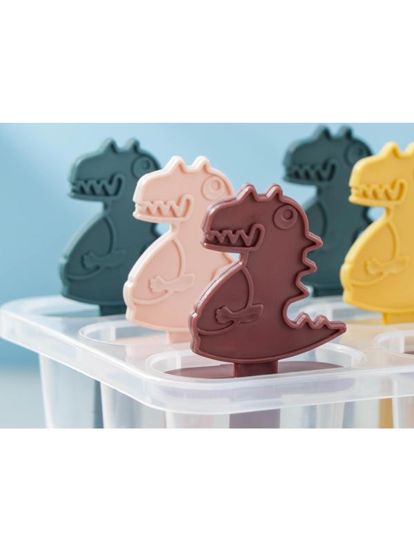 Форма для мороженого «Дино», 6 ячеек, 12×13 см, цвет МИКС