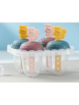 Форма для мороженого «Белки», 4 ячейки, 12×12×9 см, цвет МИКС