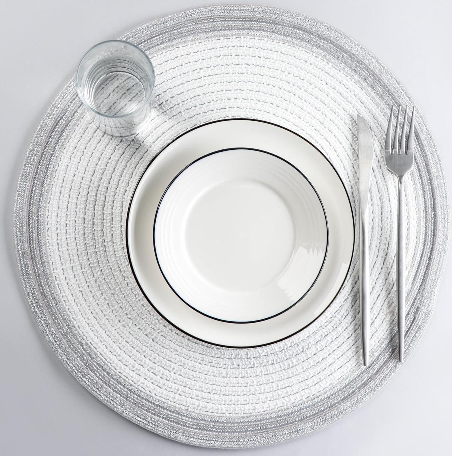 Салфетка сервировочная на стол Доляна «Лана», d=38 см, цвет белый