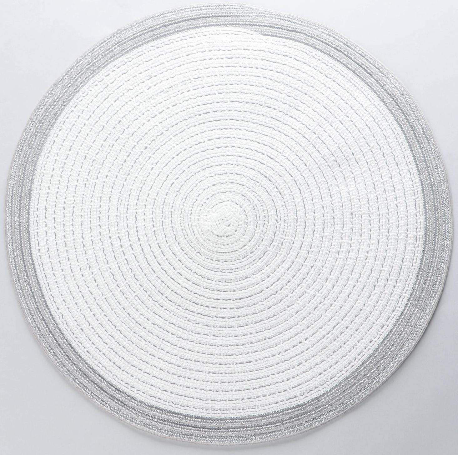 Салфетка сервировочная на стол Доляна «Лана», d=38 см, цвет белый