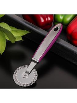 Нож для пиццы и теста Доляна Blade, 20 см, ручка soft touch, цвет фиолетовый