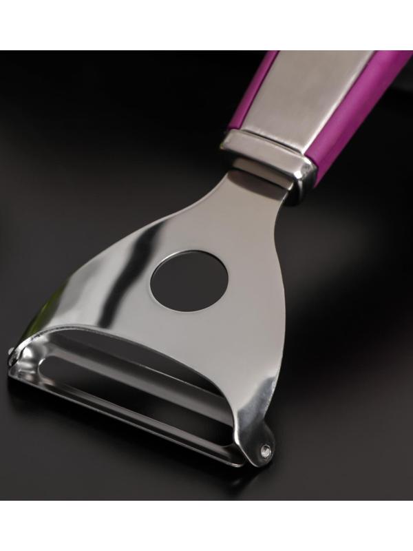 Овощечистка Доляна Blаde, 18 см, ручка sоft tоuch, цвет фиолетовый
