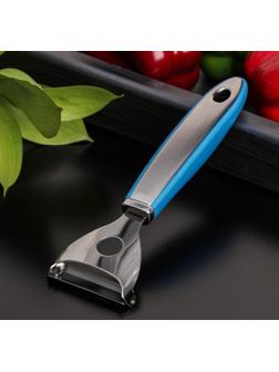 Овощечистка Доляна Blade, 18 см, ручка soft touch, цвет синий
