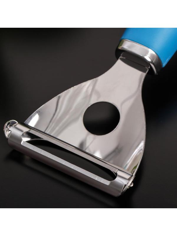 Овощечистка Доляна Blade, 18 см, ручка soft touch, цвет синий