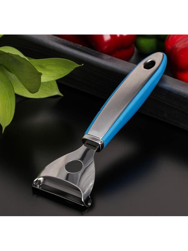 Овощечистка Доляна Blade, 18 см, ручка soft touch, цвет синий